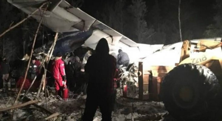 Avion estrellado en Canadá