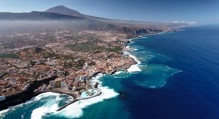 Vista aérea del Puerto de la Cruz