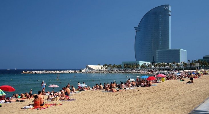 Playa de San Sebastià, en Barcelona