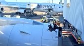 El motor de un Airbus A350 de Finnair choca contra un finger