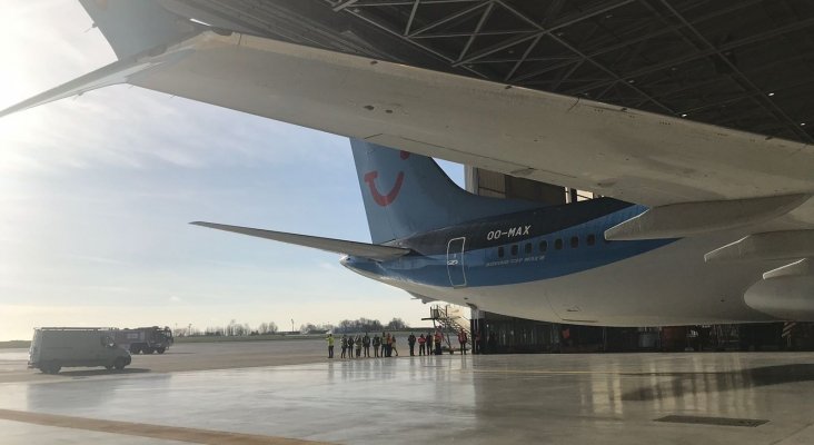 Nuevo Boeing 737 en el Hangar