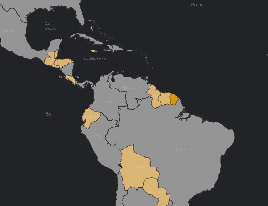 Vacunas de fiebre amarilla en America del Sur