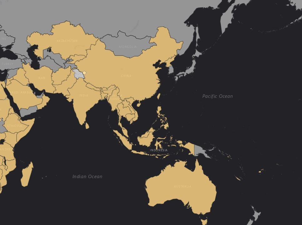 Regiones fiebre amarilla en Asia