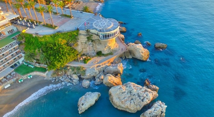 Balcón de Europa, Nerja. Foto de Dronestagram