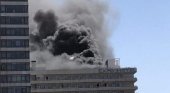 Gran incendio en un hotel de Barcelona