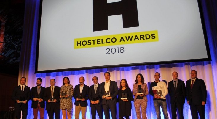 Galardonados en los Premios Hostelco 2018. Foto de 7Caníbales