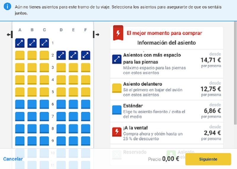 Recorte web de Ryanair