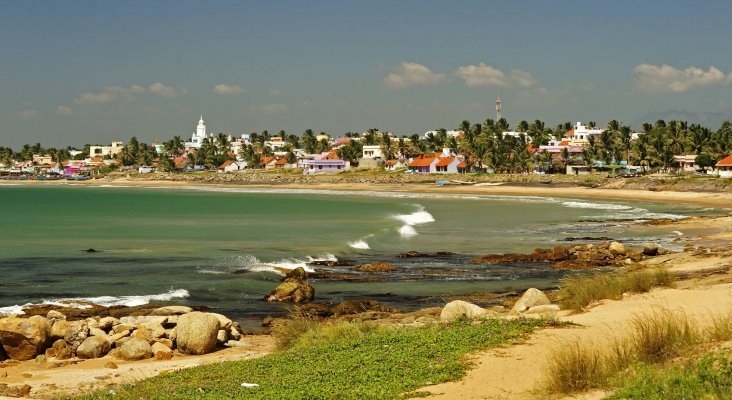 Playa de Kovalam, en la región india de Kerala