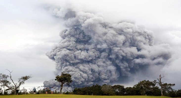 Gran erupción del volcán hawaiano Kilauea, en Hawái