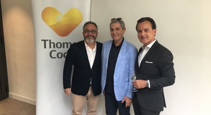 Ignacio Moll y Hans Müller, junto a Toni Moll ex propietario de la hotelera Royaltur y del Sentido Mallorca Palace. Actualmente propietario del hotel Sensimar Isla Cristina.