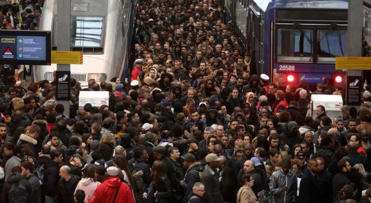 Huelga de ferrocarriles en Francia. Foto de La Vanguardia