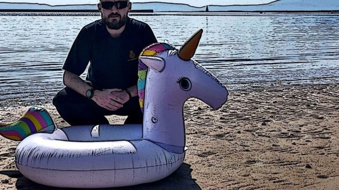 Flotador Unicornio (Foto: BBC News)