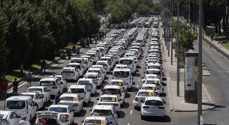 huelga de  taxis, Foto: EFE