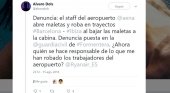 "Aena abre maletas y roba en trayectos Barcelona -Ibiza"