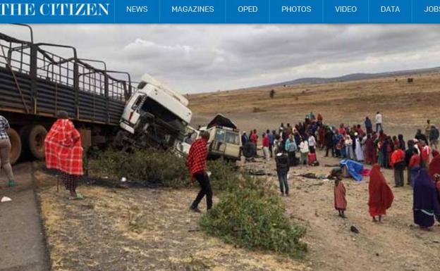 Tres turistas españoles fallecen en un accidente en Tanzania