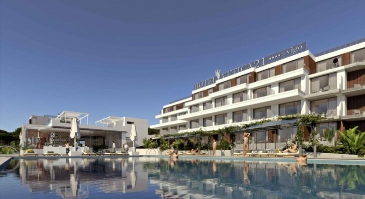 Venta pública y derribo del histórico hotel Samil de Vigo|Foto: maqueta del nuevo hotel Samil 