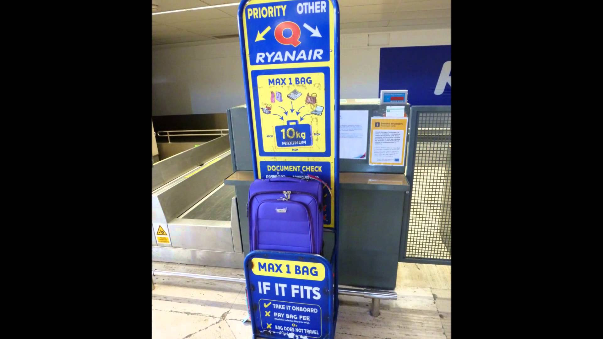 Política de equipaje de mano de Ryanair ley