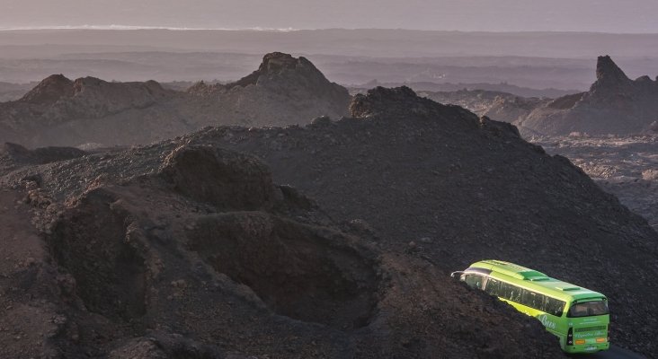 Lanzarote revolucionará el transporte de turistas en el Parque Nacional de Timanfaya