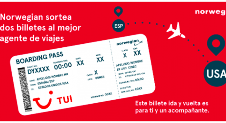 TUI y Norwegian lanzan una campaña conjunta para premiar a los agentes de viajes