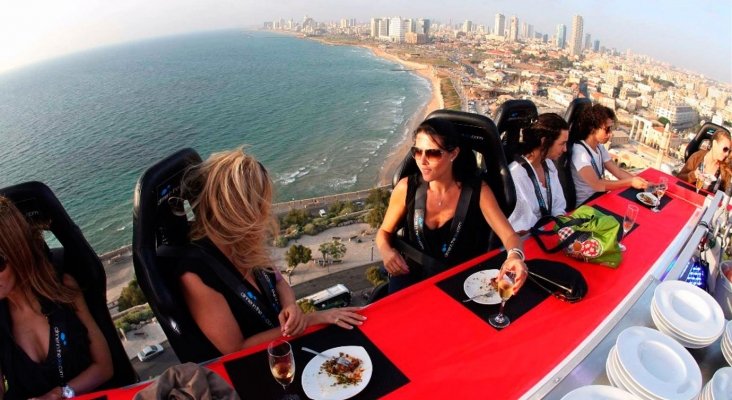 El sabor del cielo llega a España | Foto: Paco Ojeda (Dinner in the sky)