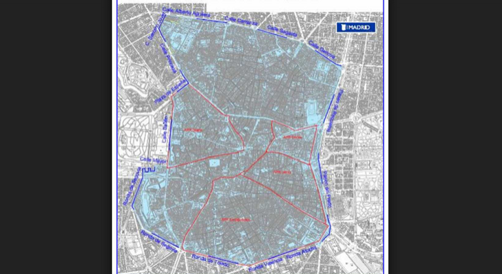 Empresarios de Hospedaje, alarmados con el plan 'Madrid Central'|Foto: área de Madrid Central- Ayuntamiento de Madrid