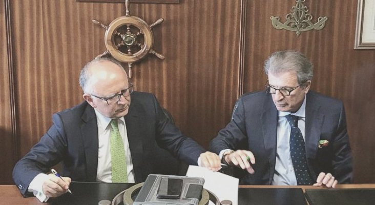 La aerolínea española Binter será la primera de Europa en estrenar los Embraer E195-E2|Foto: Vicepresidente y consejero delegado de Binter Canarias, Rodolfo Núñez (izq.) y Alfredo Morales (drch.)