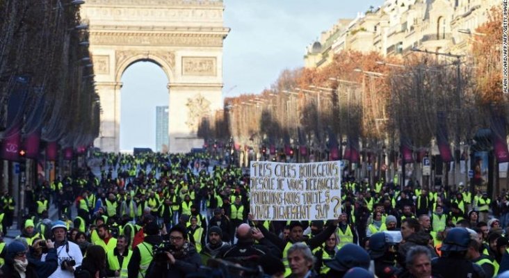 La economía de París cae un 0,1% por la crisis de los ‘chalecos amarillos’|Foto: CNN