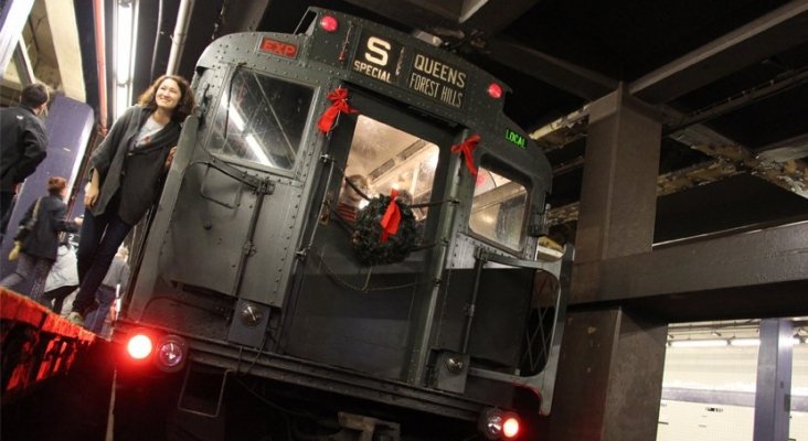 El metro de Nueva York recupera vagones de 1930 por Navidad|Foto: nytransitmuseum.org