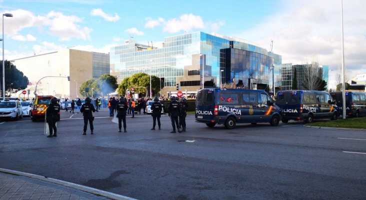 Protestas de los taxistas en Fitur