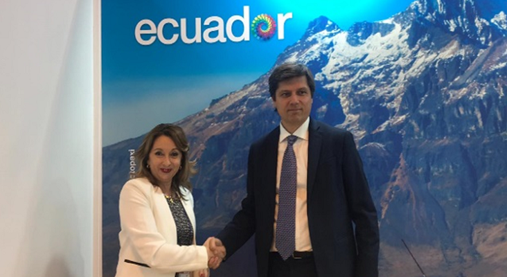 Ostelea firma un convenio de colaboración con el Gobierno de Ecuador | Foto: Rosi Prado de Holguín, ministra de Turismo de Ecuador; y Francesc Calabia, director general de Ostelea
