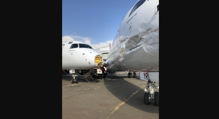 Chocan dos Embraer 190 durante una prueba de motor | Foto: EnElAire