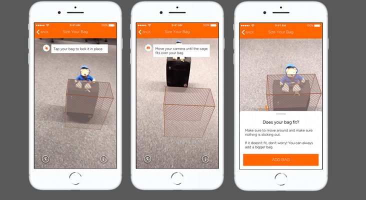 La ‘app’ de easyJet incluye una nueva función para medir maletas