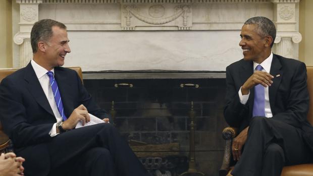 Barack Obama junto a Felipe VI durante una de sus visitas|Foto: ABC