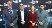 Antonio Hormiga, (ASOFUER) - José María Mañaricúa, (FEHT) -  Susana Pérez, (FTL) - Jorge Marichal, (ASHOTEL)