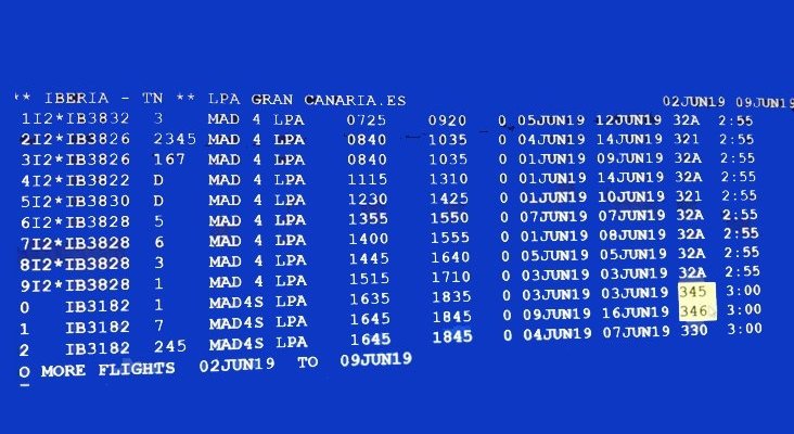 Operaciones de Iberia MAD LPA