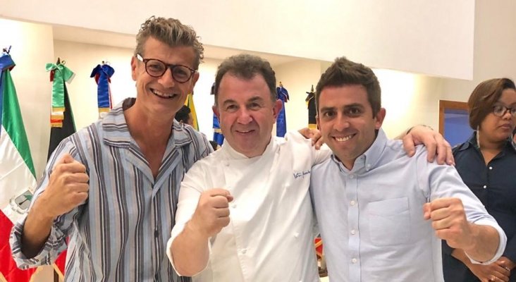 Kiko Casals, Martín Berasategui y Anthony Masas, director culinario de Casa de Campo