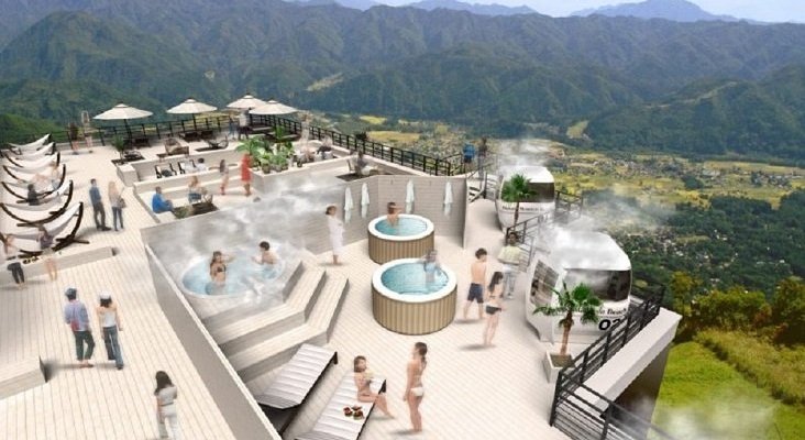 Una playa en la montaña, el nuevo reclamo de la estación de esquí de Hakuba (Japón)| Foto: Lugares de Nieve