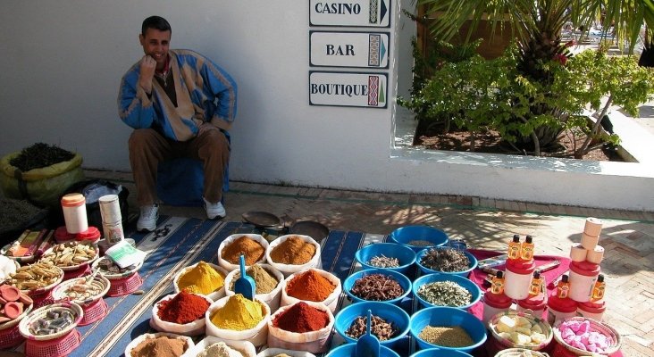 Mercader de especias en Agadir