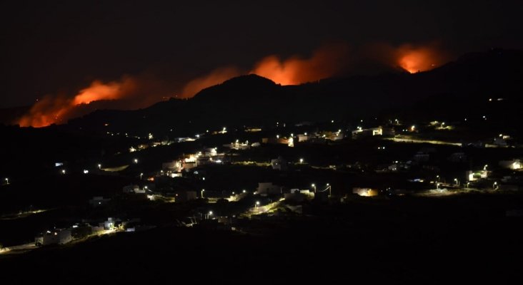 Incendio en Valleseco | Foto: Protección Civil Valleseco