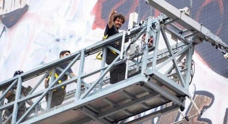 La ‘marca España’ inunda Nueva York con el mural gigante de Domingo Zapata|Foto: ABC