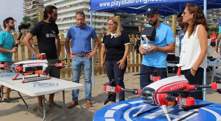 Los drones velarán por la seguridad de todos los bañistas en Fuengirola (Málaga)