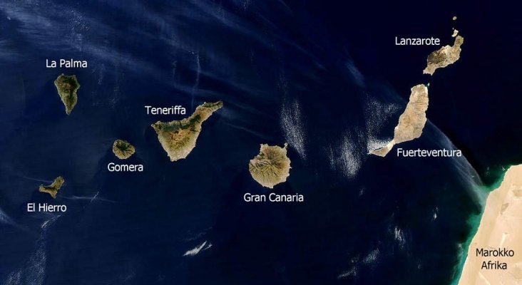 Canarias desde Satélite de la NASA
