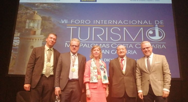 Antonio Garzón, Harald Pechlaner, Natalia Martínez Páramo, Jafar Jafari Y Pere Granados. VII Foro de Turismo Maspalomas, Canarias