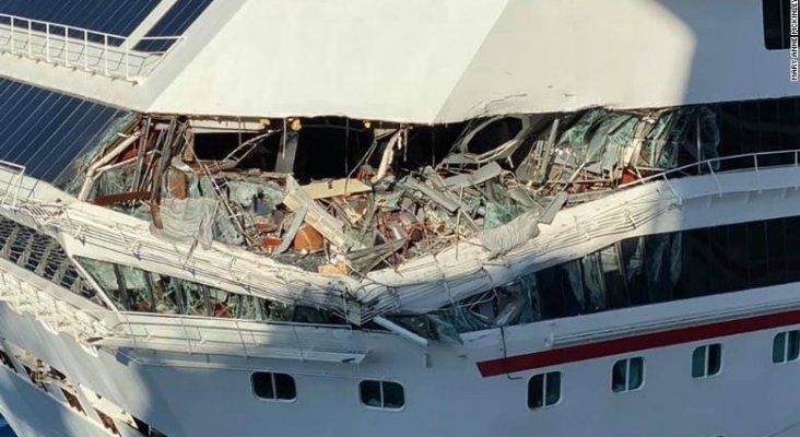 Colisionan dos cruceros de Carnival en el puerto de Cozumel (México)|Foto: CNN