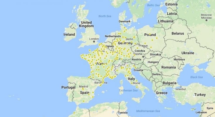 Mapa de establecimientos de B&B Hotels