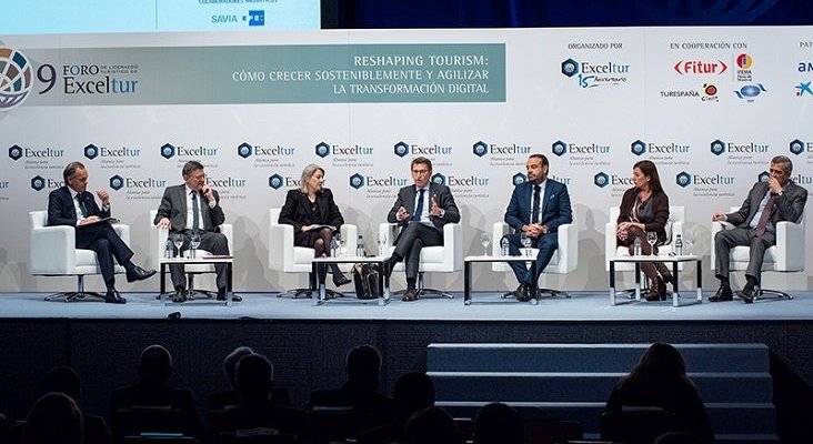 IX Foro | CLAVES DE UNA NUEVA GOBERNANZA TURISTICA: José María González, Presidente de Exceltur y CEO de Europcar España, Ximo Puig, Presidente de la Generalitat Valenciana, Carmen Riu, Consejera Delegada del Grupo Ríu, Alberto Núñez Feijóo, Presidente de