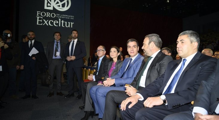 Luis Gallego, Reyes Maroto, Pedro Sánchez, Gabriel Escarrer y Zurab Pololikashvili