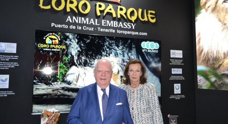 Wolfgang Kiessling, propietario-fundador de Loro Parque y su mujer, Brigitte Kiessling