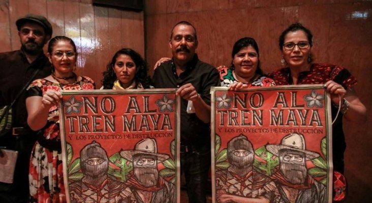 Indígenas paralizan la construcción del Tren Maya