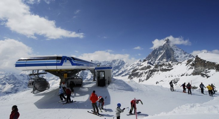 Estación de esquí Cervinia. Italia